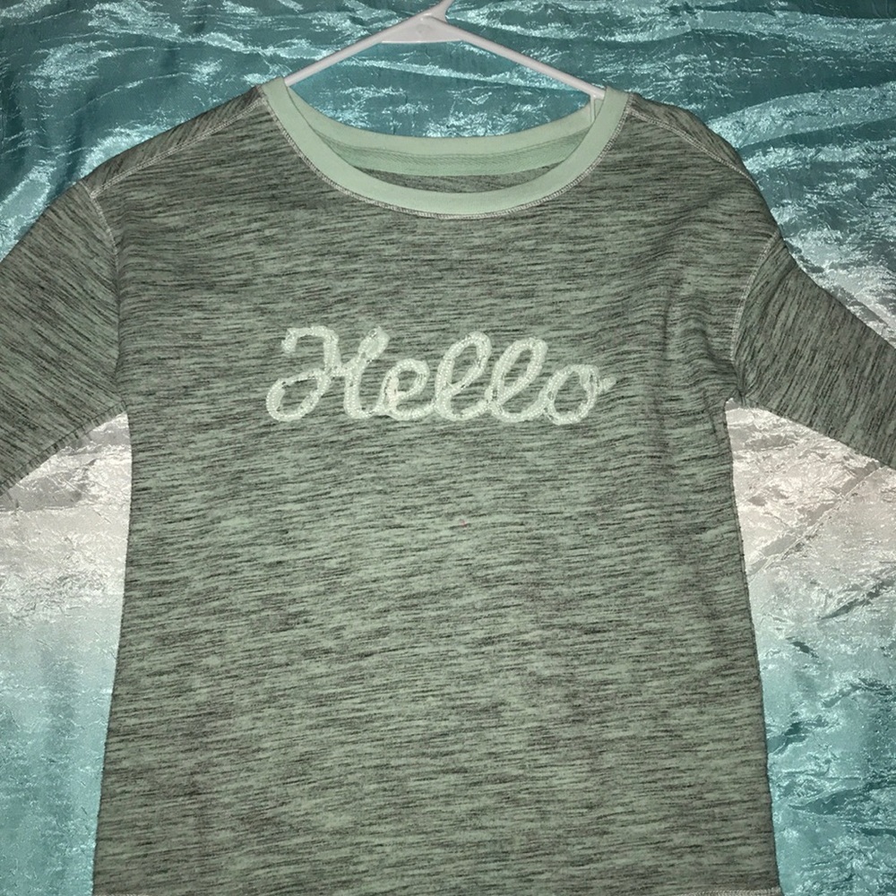 Teal embellished long sleeve